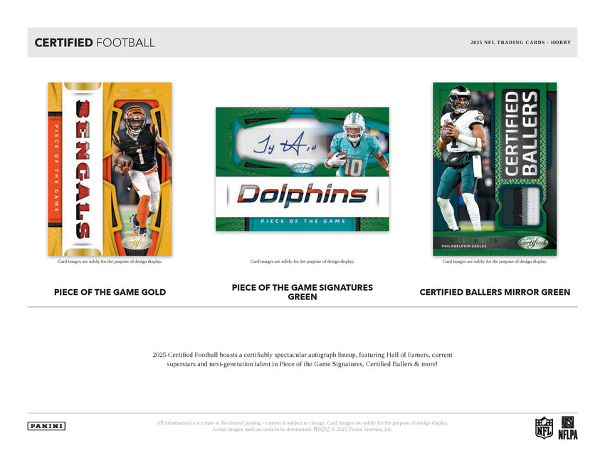 2025 Panini Certified Football Hobby Box