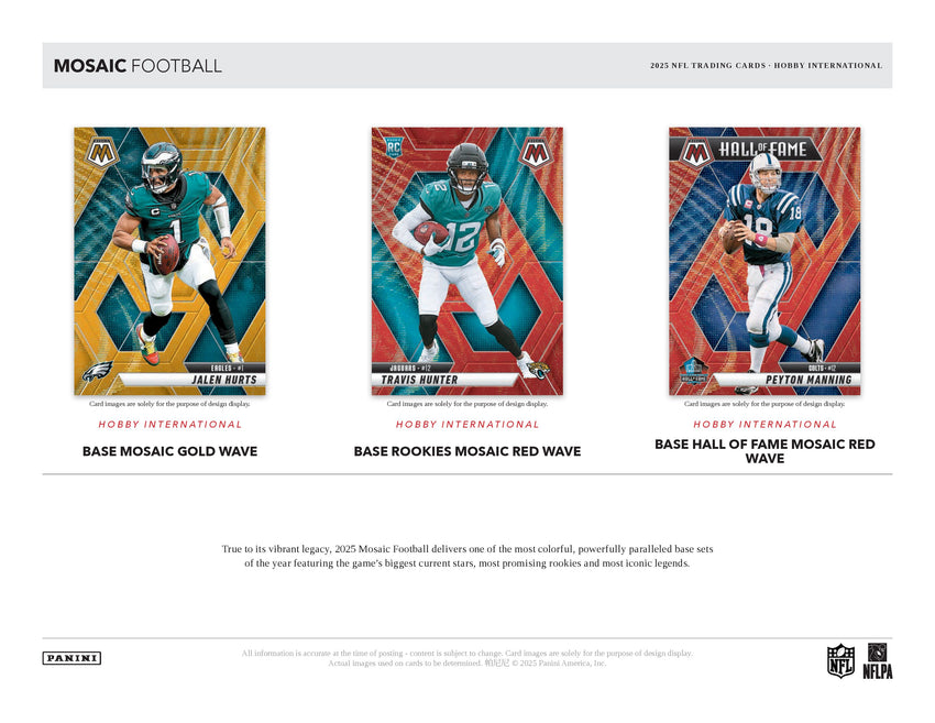 2025 Panini Mosaic Football International Hobby Box (Pre Order)