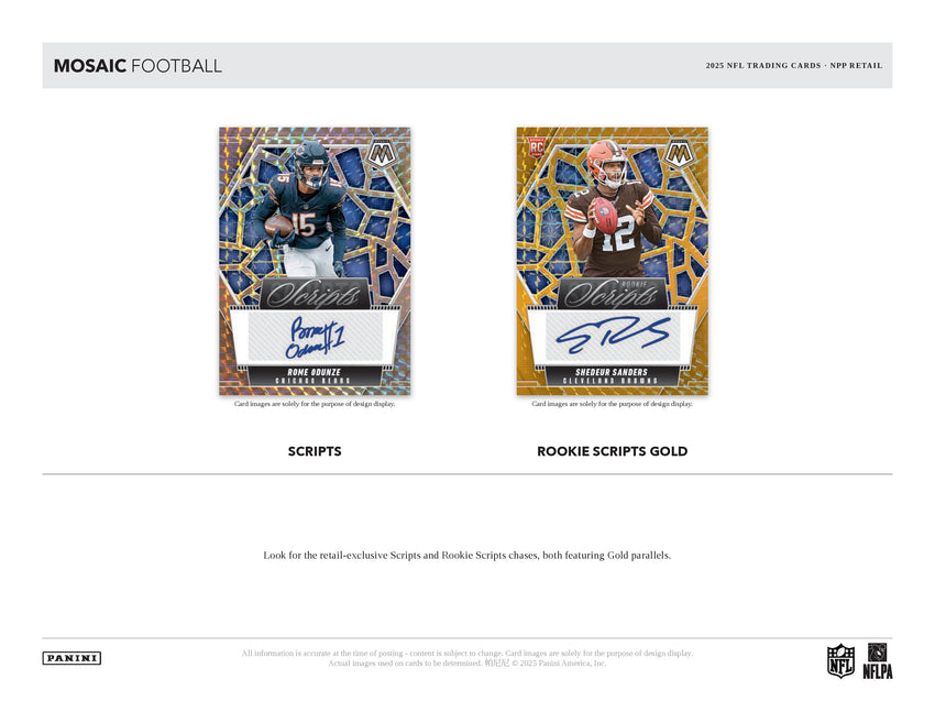 2025 Panini Mosaic Football Mega Box