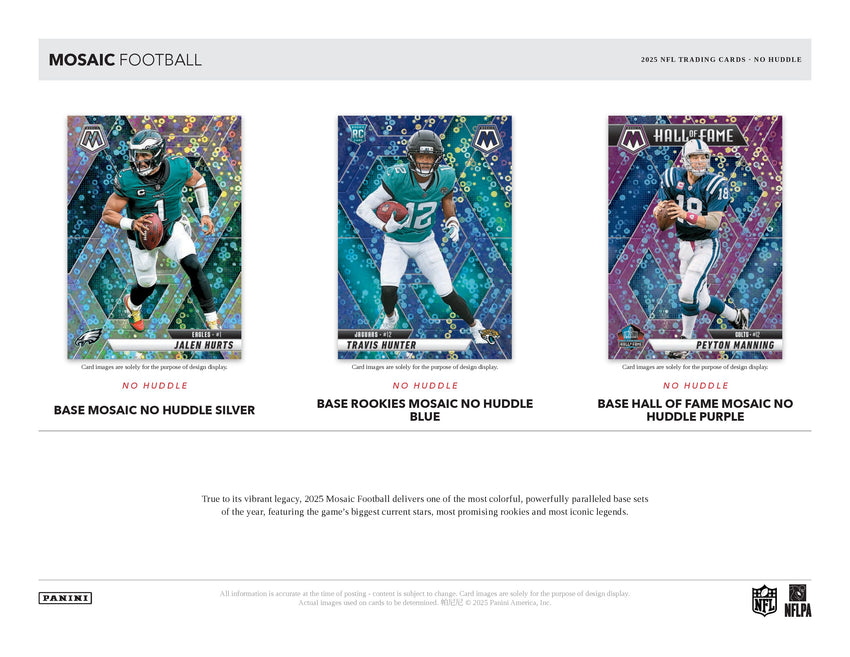 2025 Panini Mosaic Football No Huddle Box