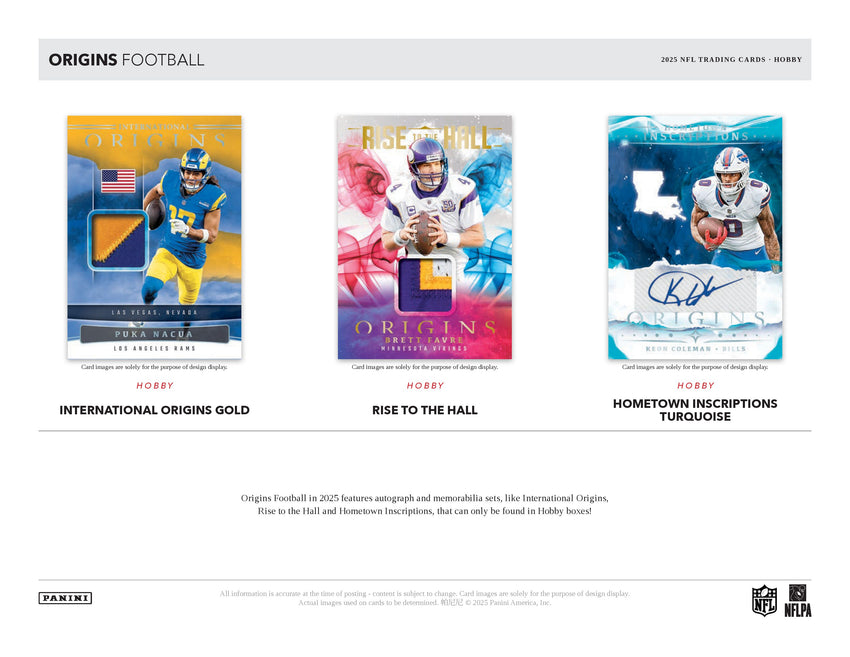 2025 Panini Origins Football Hobby Box