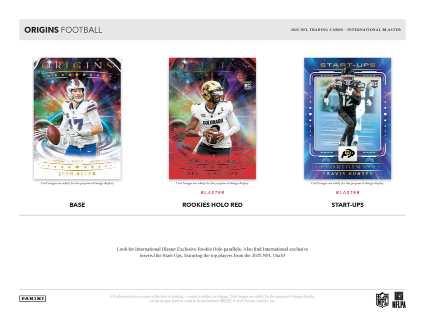 2025 Panini Origins Football International Blaster Box