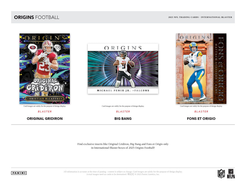 2025 Panini Origins Football International Blaster Box