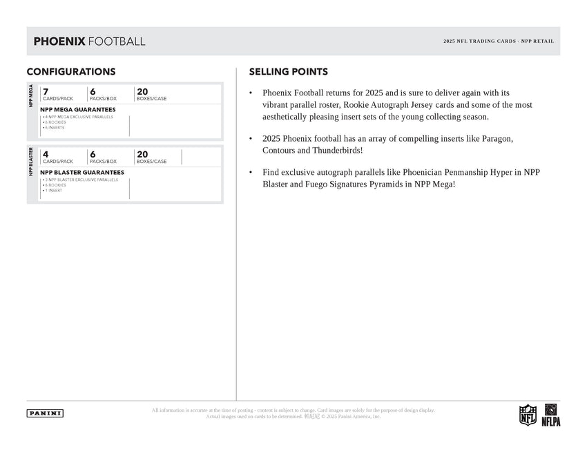 2025 Panini Phoenix Football Blaster Box (Pre Order)