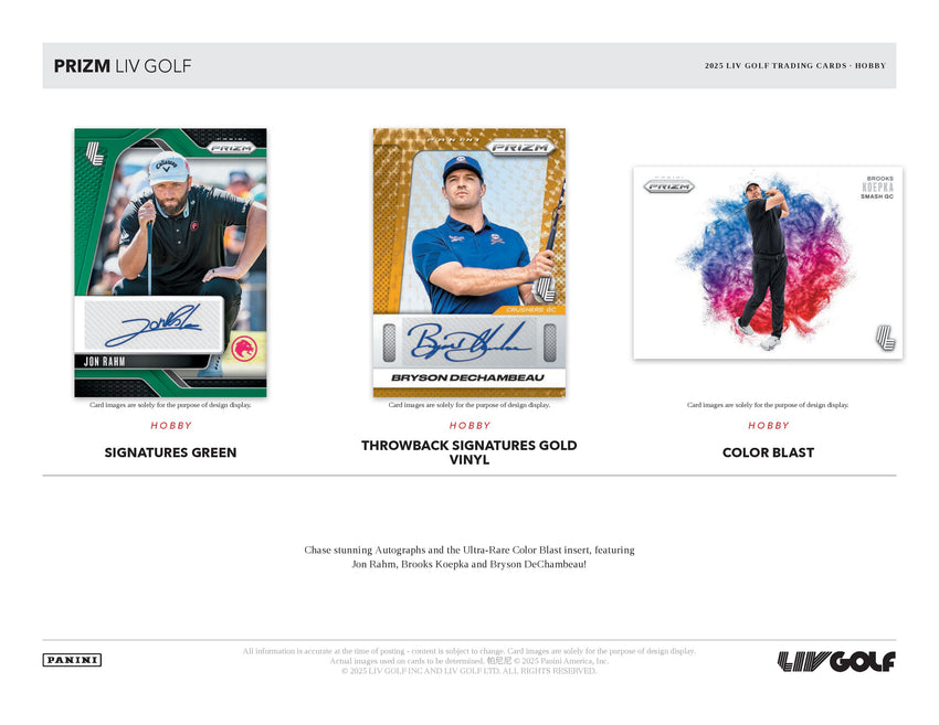 2025 Panini Prizm LIV Golf Hobby Box