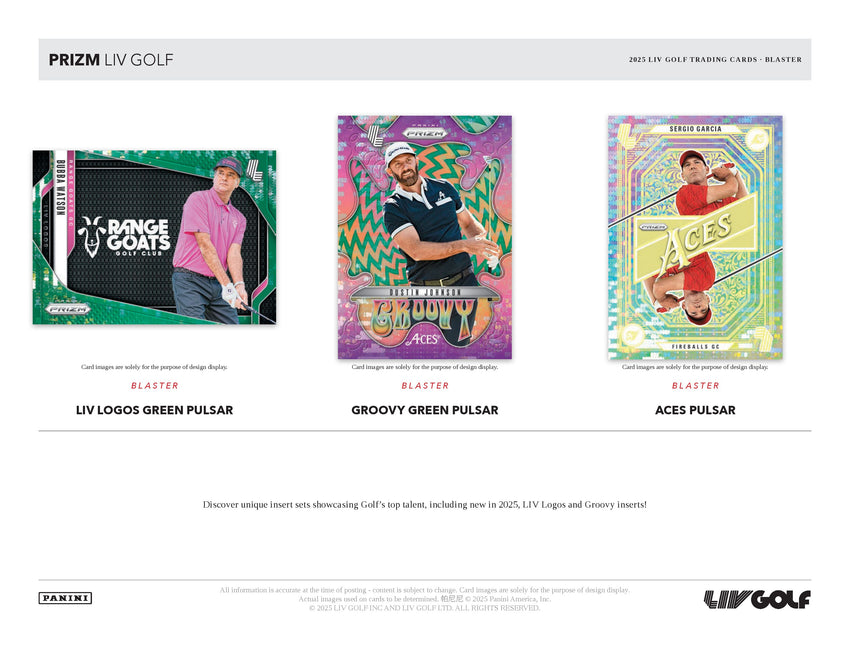 2025 Panini Prizm LIV Golf 6-Pack Blaster Box