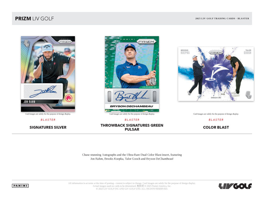 2025 Panini Prizm LIV Golf 6-Pack Blaster Box