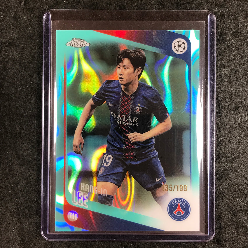 2025-26 Topps Chrome UEFA CC KANG-IN LEE Aqua Lava 135/199
