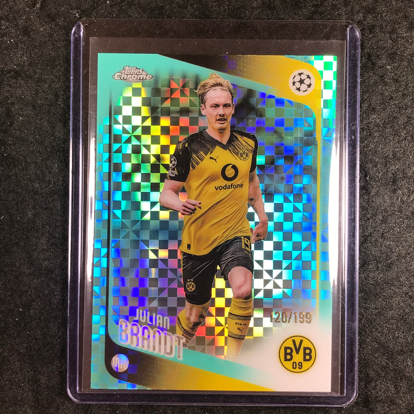 2025-26 Topps Chrome UEFA CC JULIAN BRANDT Aqua X-Fractor 120/199