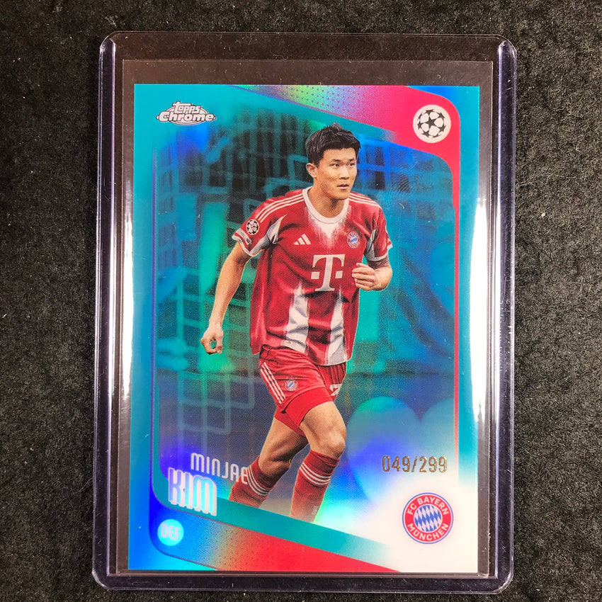 2025-26 Topps Chrome UEFA CC MINJAE KIM Teal Refractor 49/299