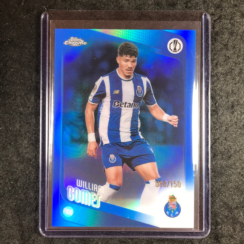 2025-26 Topps Chrome UEFA CC WILLIAM GOMES Blue Refractor 88/150