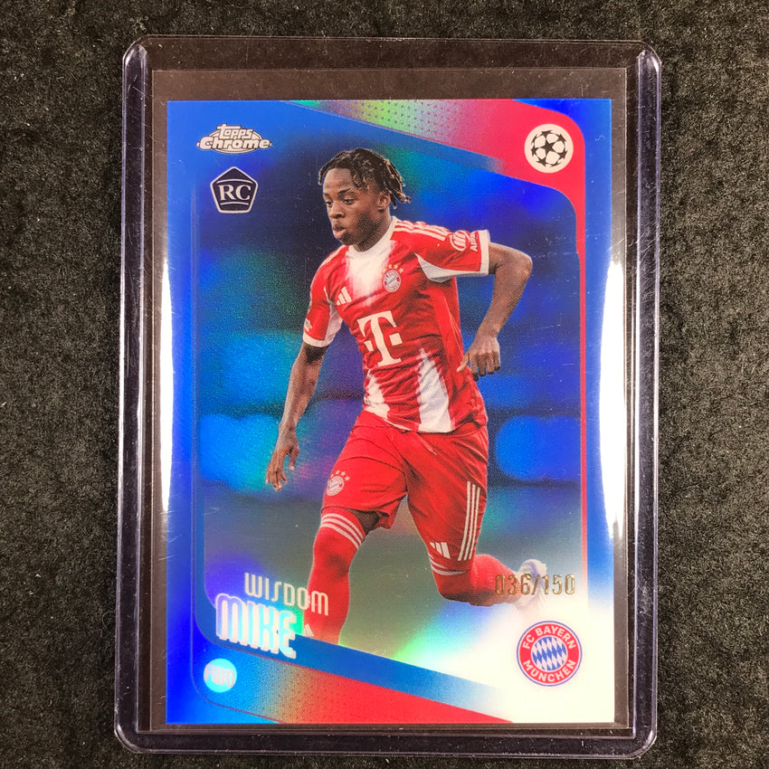 2025-26 Topps Chrome UEFA CC WISDOM MIKE Rookie Blue Refractor 36/150
