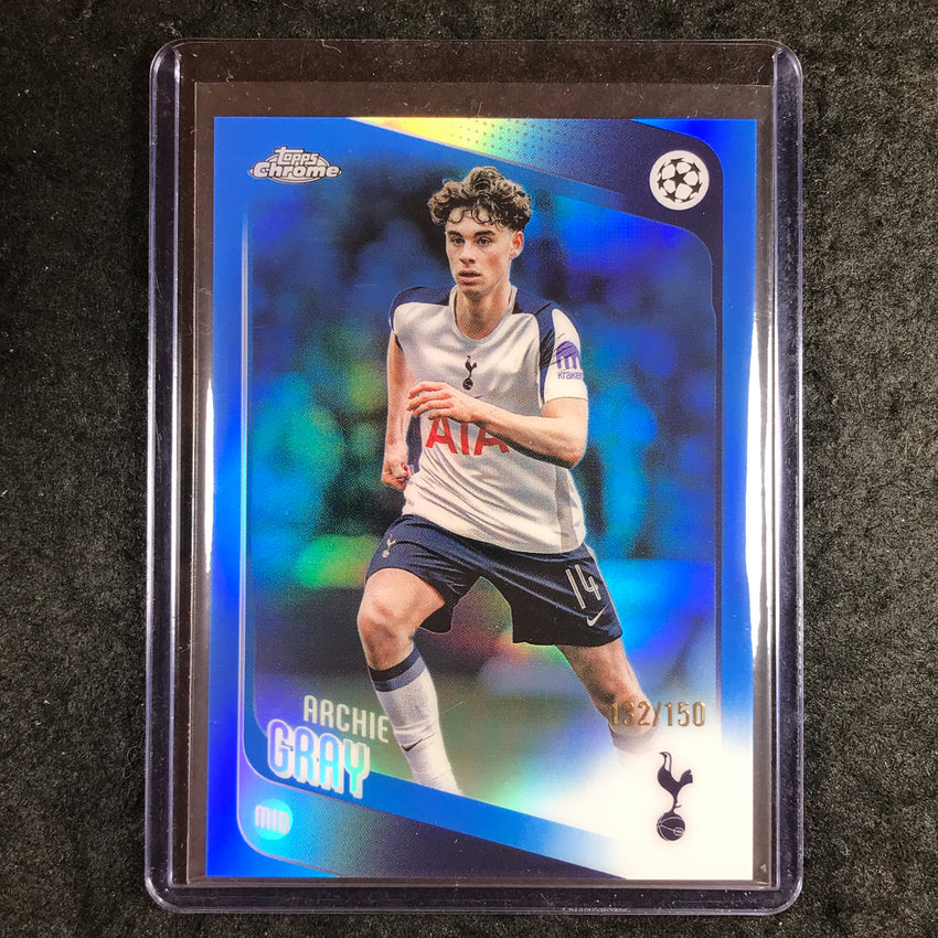 2025-26 Topps Chrome UEFA CC ARCHIE GRAY Blue Refractor 132/150