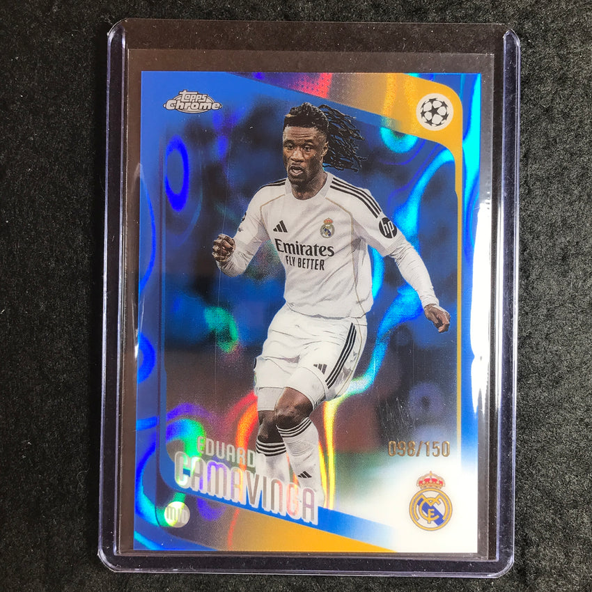 2025-26 Topps Chrome UEFA CC EDUARDO CAMAVINGA Blue Lava 98/150