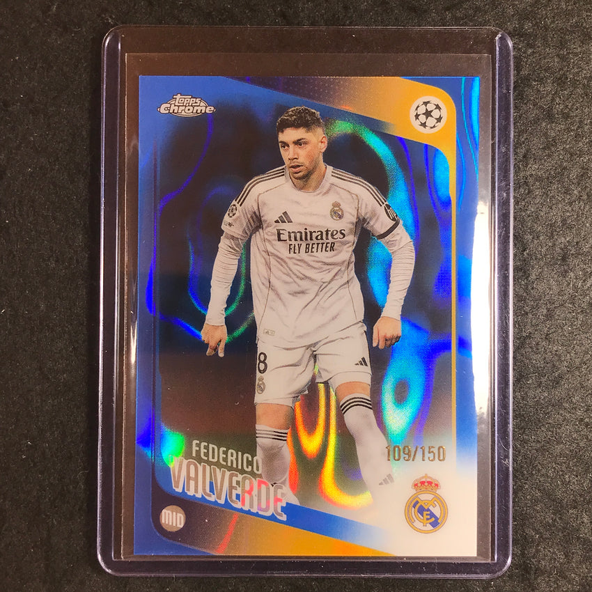 2025-26 Topps Chrome UEFA CC FEDERICO VALVERDE Blue Lava 109/150