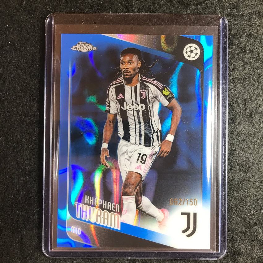 2025-26 Topps Chrome UEFA CC KHEPHREN THURAM Blue Lava 62/150