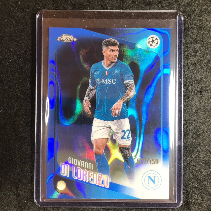 2025-26 Topps Chrome UEFA CC GIOVANNI DI LORENZO Blue Lava 37/150