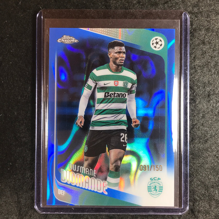 2025-26 Topps Chrome UEFA CC OUSMANE DIOMANDE Blue Lava 91/150