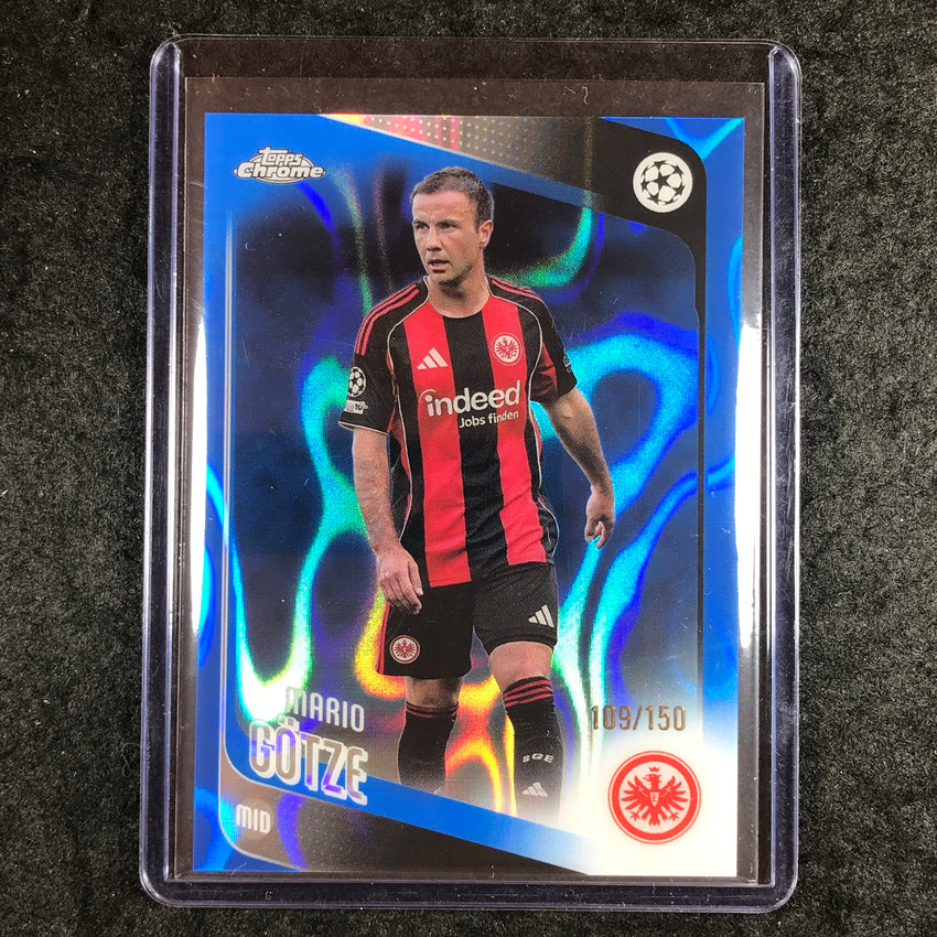 2025-26 Topps Chrome UEFA CC MARIO GOTZE Blue Lava 109/150