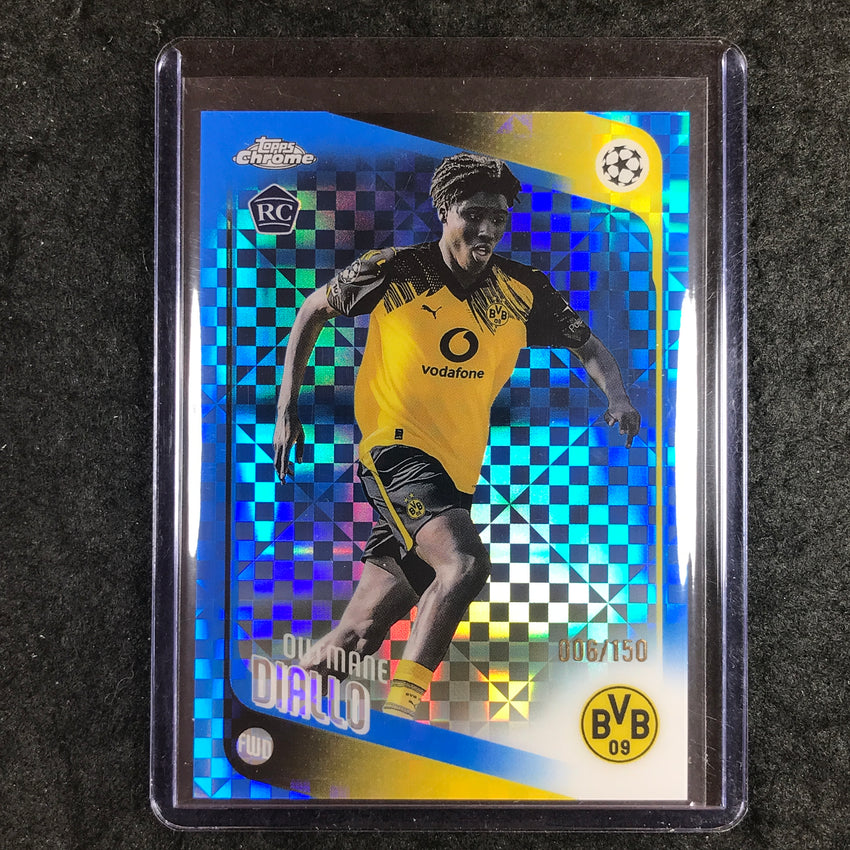 2025-26 Topps Chrome UEFA CC OUSMANE DIALLO Rookie Blue X-Fractor 6/150