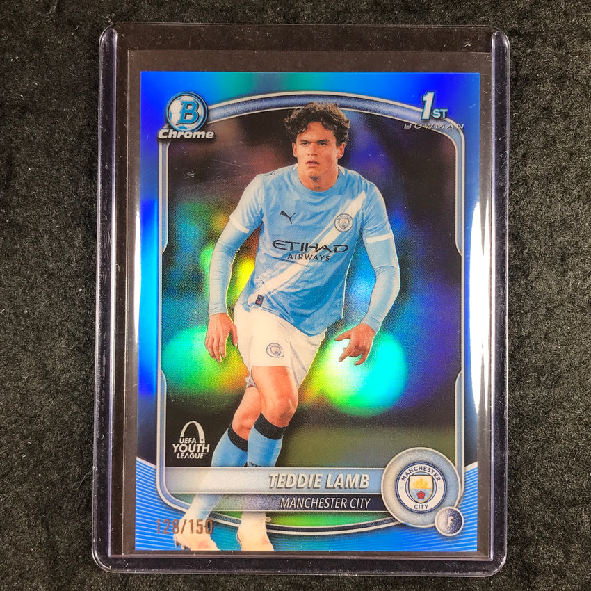 2025-26 Topps Chrome UEFA CC TEDDIE LAMB 1st Bowman Chrome Youth Blue 128/150