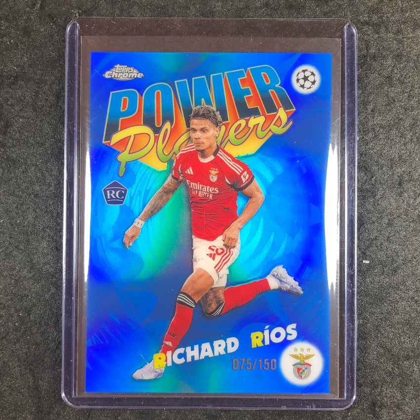 2025-26 Topps Chrome UEFA CC RICHARD RIOS Rookie Power Players Blue 75/150