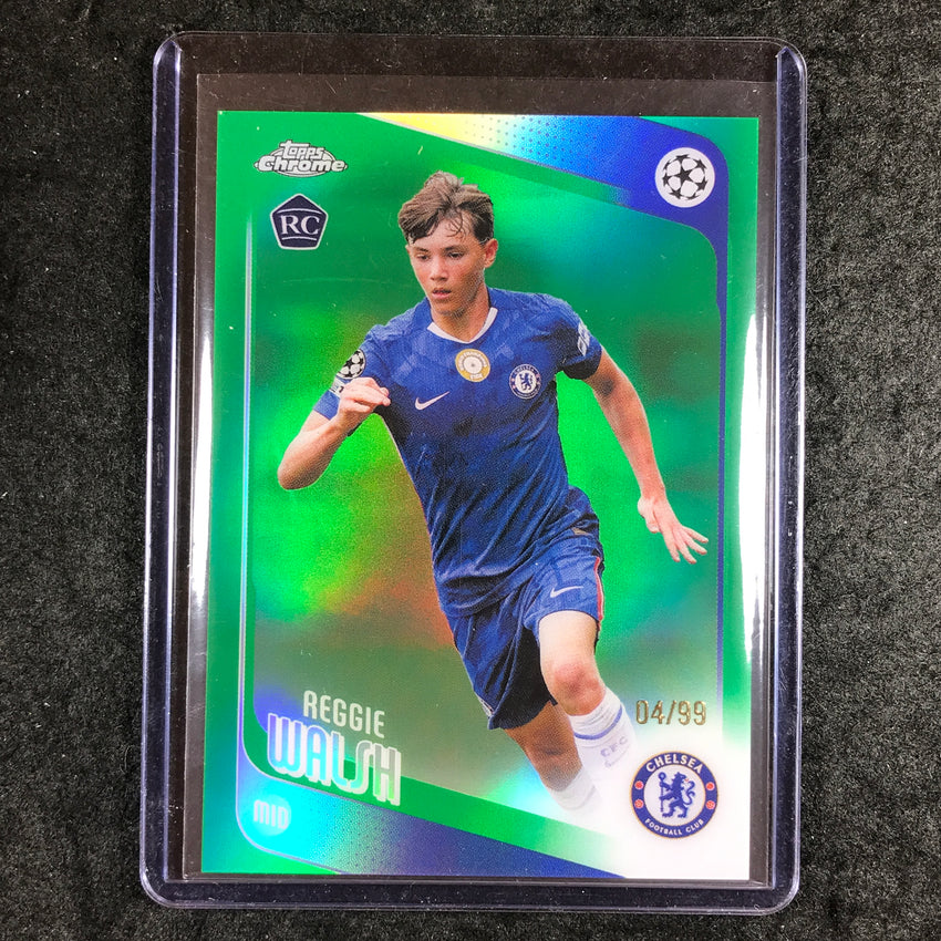 2025-26 Topps Chrome UEFA CC REGGIE WALSH Rookie Green Refractor 4/99