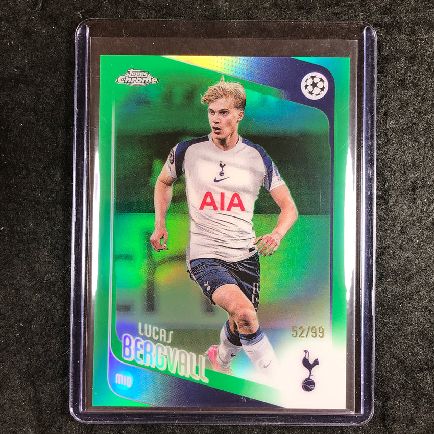 2025-26 Topps Chrome UEFA CC LUCAS BERGVALL Green Refractor 52/99