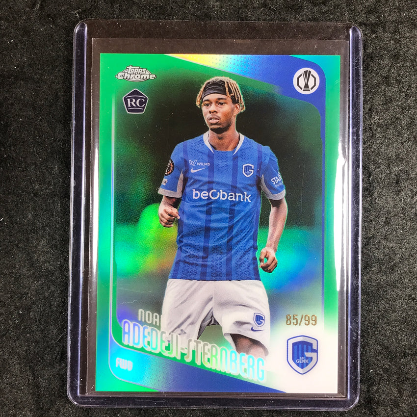 2025-26 Topps Chrome UEFA CC NOAH ADEDEJI-STERNBERG Rookie Green Refractor 85/99