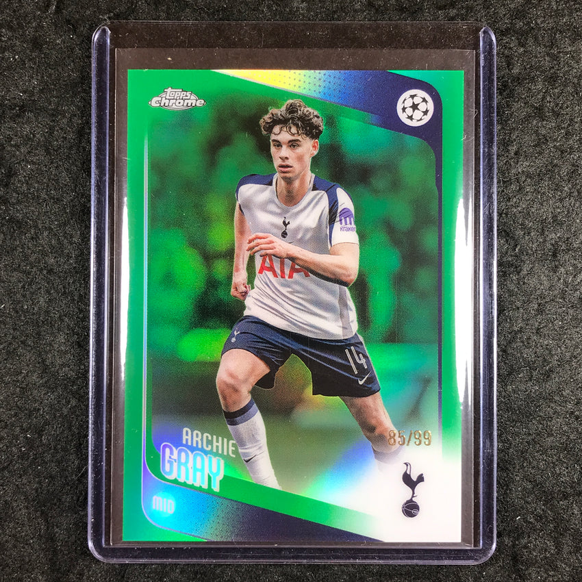 2025-26 Topps Chrome UEFA CC ARCHIE GRAY Green Refractor 85/99