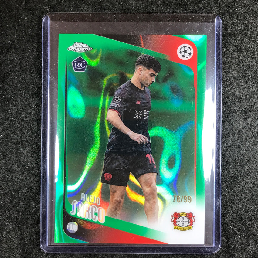 2025-26 Topps Chrome UEFA CC ALEJO SARCO Rookie Green Lava 78/99