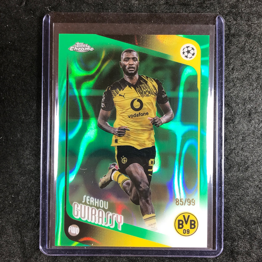 2025-26 Topps Chrome UEFA CC SERHOU GUIRASSY Green Lava 85/99