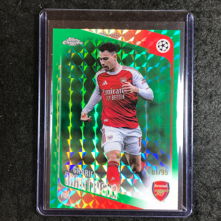 2025-26 Topps Chrome UEFA CC GABRIEL MARTINELLI Green Geometric 1/99