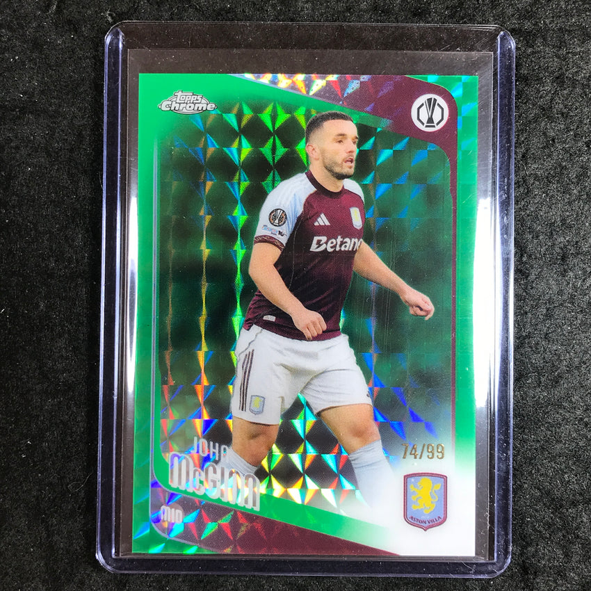 2025-26 Topps Chrome UEFA CC JOHN MCGINN Green Geometric 74/99