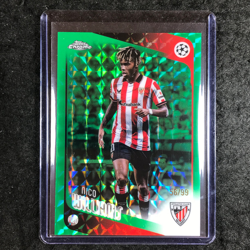 2025-26 Topps Chrome UEFA CC NICO WILLIAMS Green Geometric 56/99