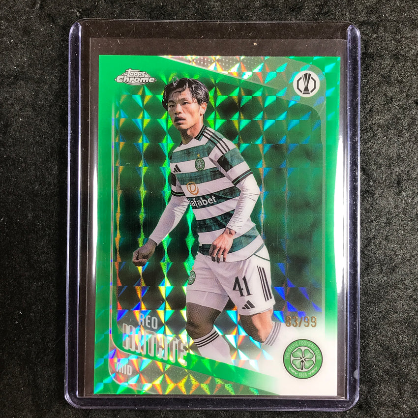 2025-26 Topps Chrome UEFA CC REO HATATE Green Geometric 83/99