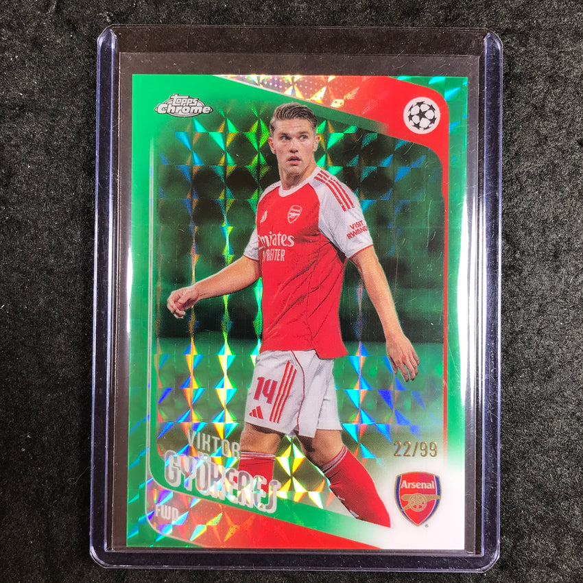 2025-26 Topps Chrome UEFA CC VIKTOR GYOKERES Green Geometric 22/99