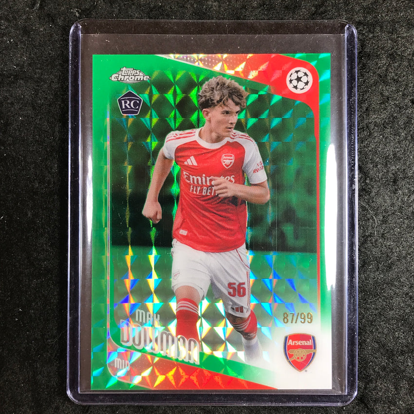 2025-26 Topps Chrome UEFA CC MAX DOWMAN Rookie Green Geometric 87/99