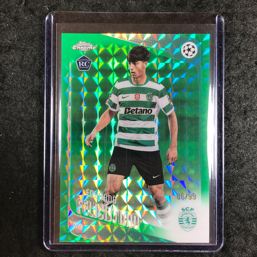 2025-26 Topps Chrome UEFA CC EDUARDO FELICISSIMO Rookie Green Geometric 86/99