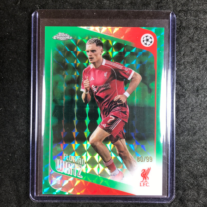 2025-26 Topps Chrome UEFA CC FLORIAN WIRTZ Green Geometric 80/99