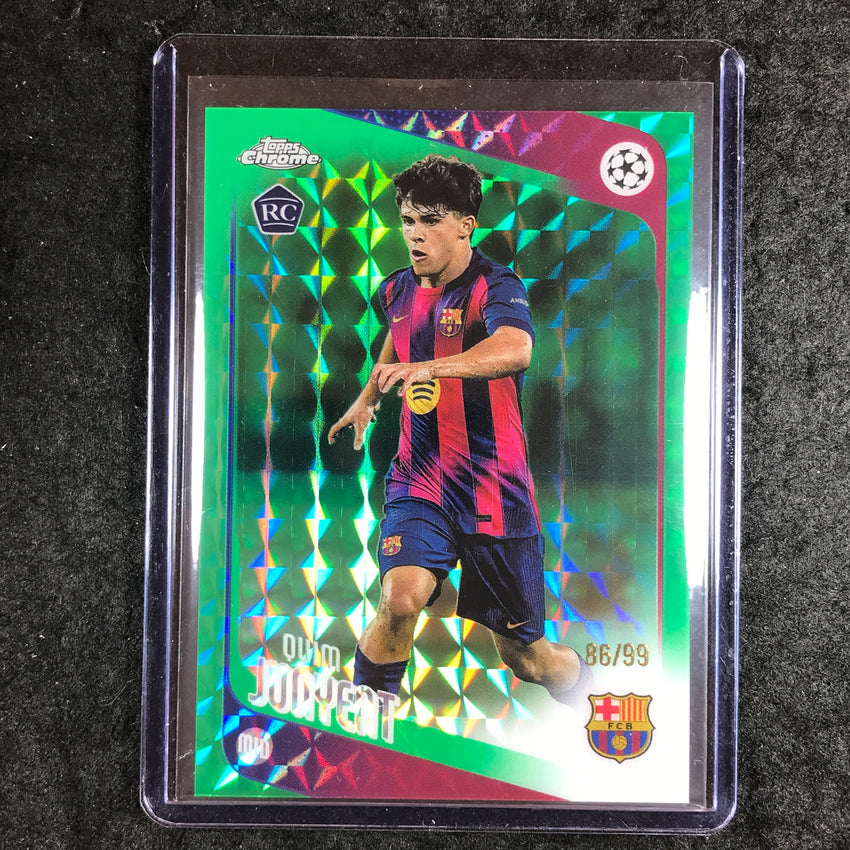 2025-26 Topps Chrome UEFA CC QUIM JUNYENT Rookie Green Geometric 86/99