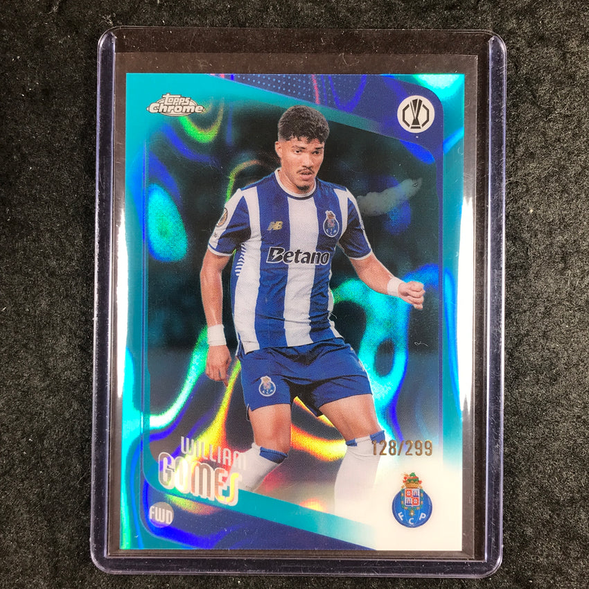 2025-26 Topps Chrome UEFA CC WILLIAM GOMES Teal Lava 128/299