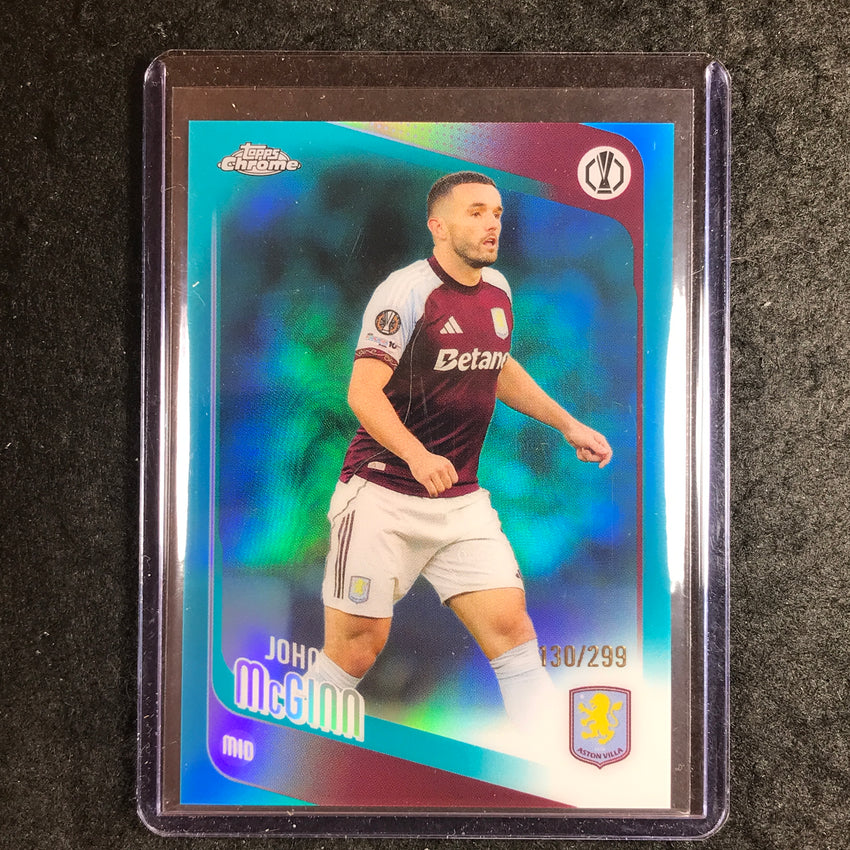 2025-26 Topps Chrome UEFA CC JOHN MCGINN Teal Refractor 130/299
