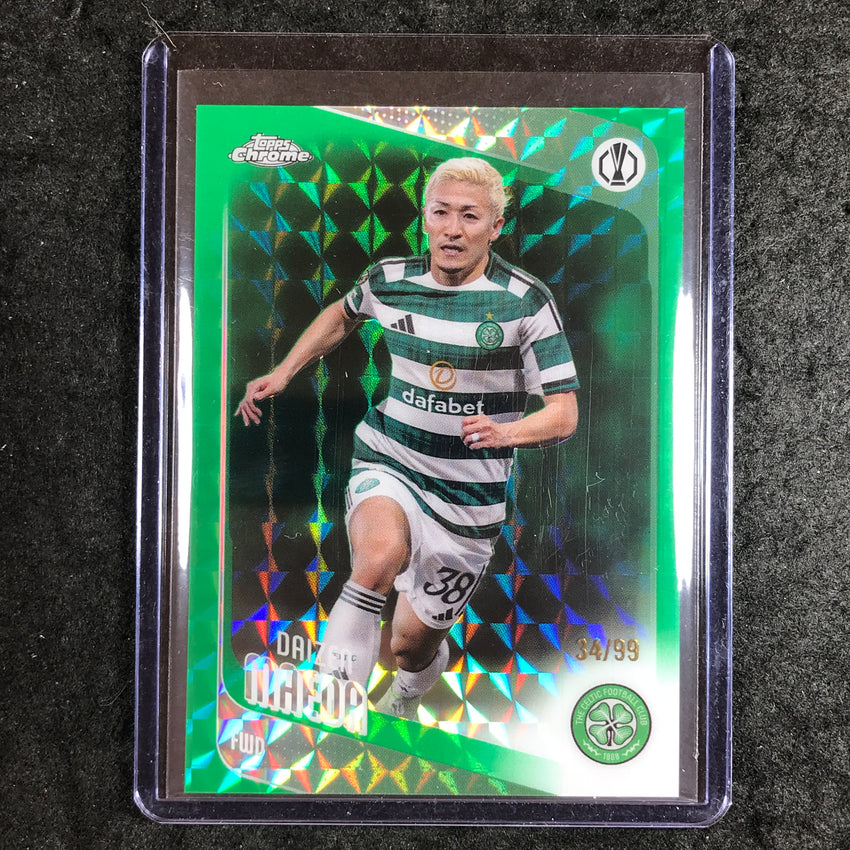 2025-26 Topps Chrome UEFA CC DAIZEN MAEDA Green Geometric 34/99