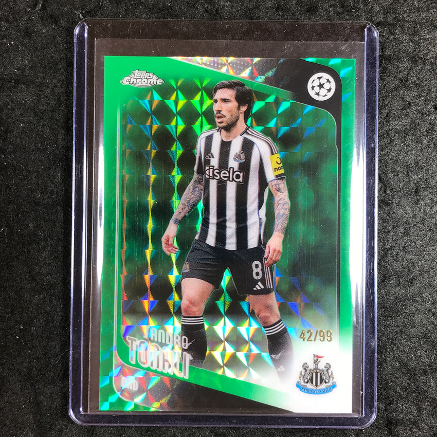 2025-26 Topps Chrome UEFA CC SANDRO TONALI Green Geometric 42/99