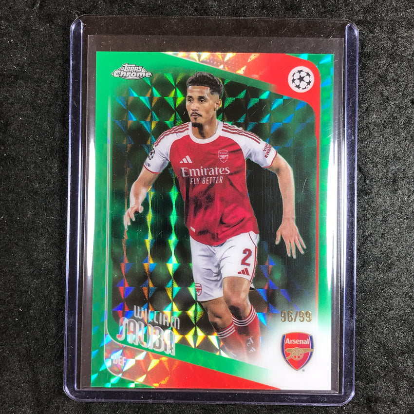 2025-26 Topps Chrome UEFA CC WILLIAM SALIBA Green Geometric 96/99