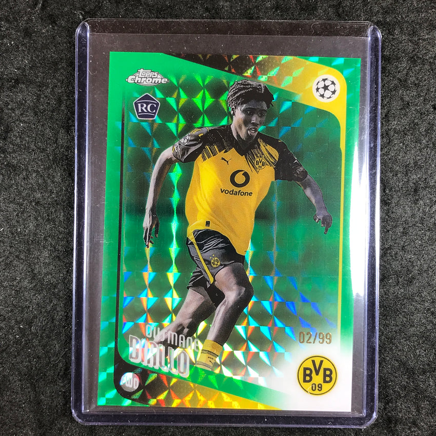 2025-26 Topps Chrome UEFA CC OUSMANE DIALLO Rookie Green Geometric 2/99