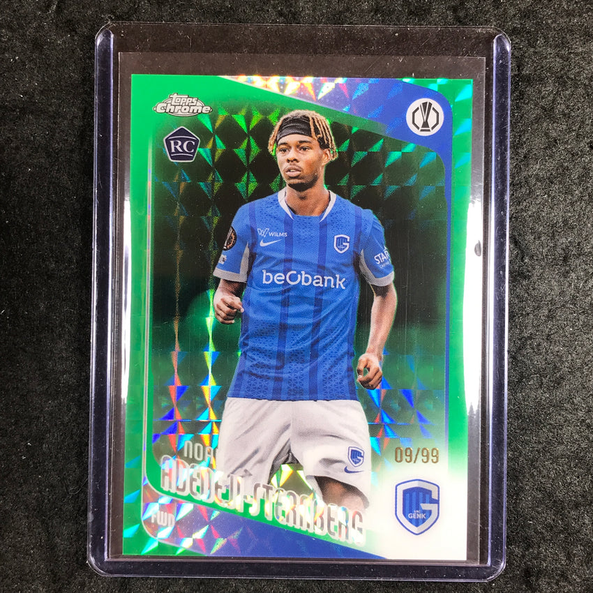 2025-26 Topps Chrome UEFA CC NOAH ADEDEJI-STERNBERG Rookie Green Geometric 9/99