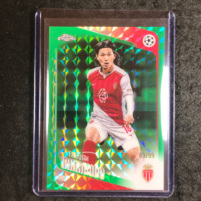 2025-26 Topps Chrome UEFA CC TAKUMI MINAMINO Green Geometric 89/99