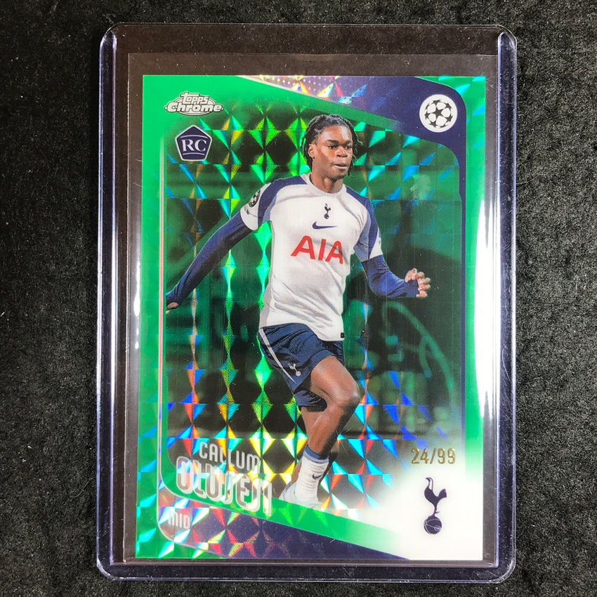 2025-26 Topps Chrome UEFA CC CALLUM OLUSESI Rookie Green Geometric 24/99